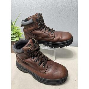 GBX Men's 6" Soft-Toe Work Boots 42701‎ Brown Leather Sz 10D